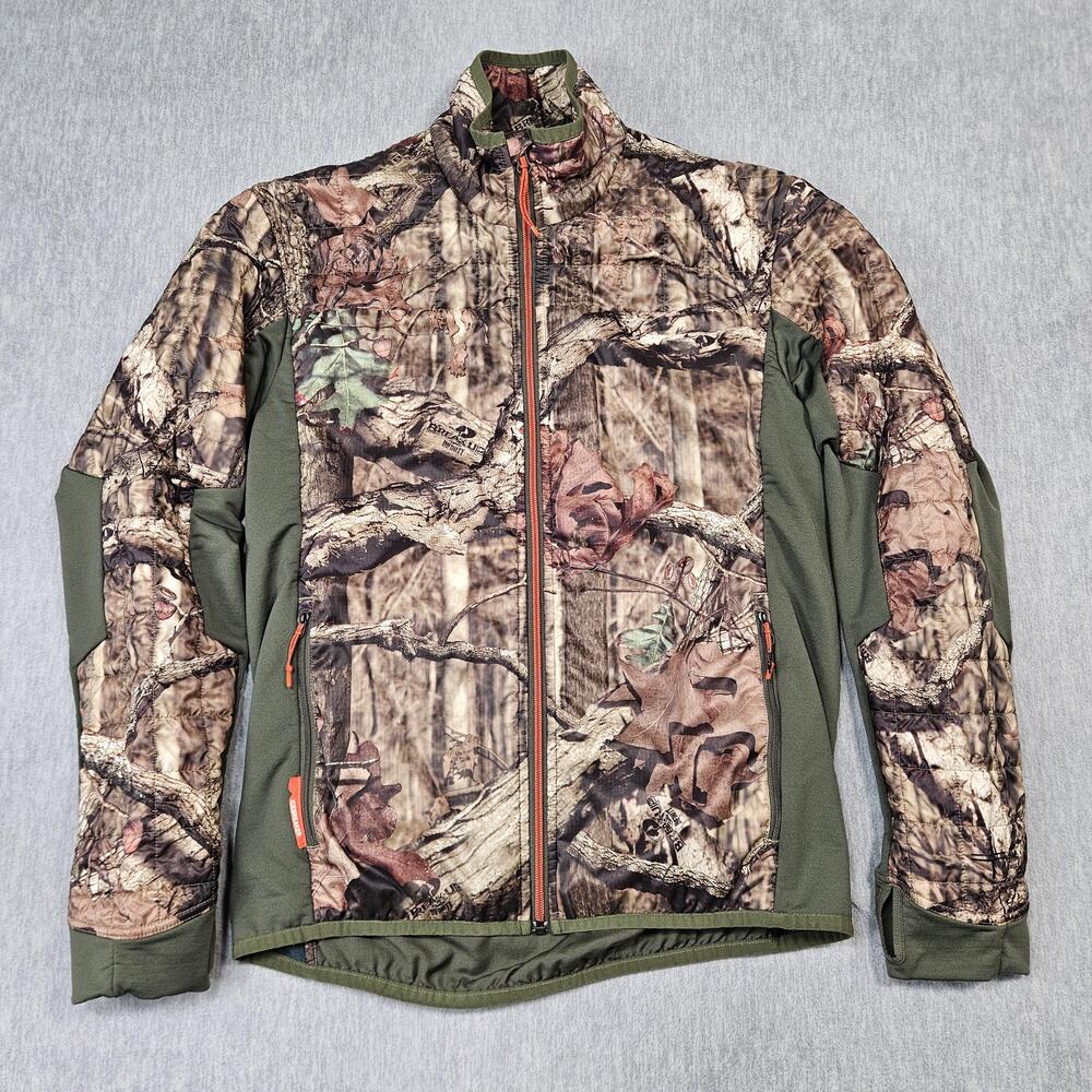 Icebreaker Jacket Mens M Brown Break up Camouflage MerinoLOFT Quilted Insulated